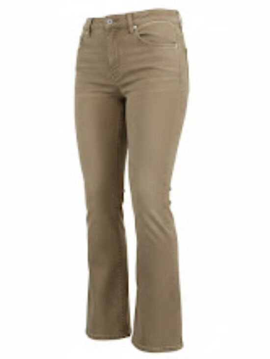 Vervet Denim - COTTON BLEND BOOTCUT JEANS VERVET BRAND TAN DISTRESSED SIZE 30